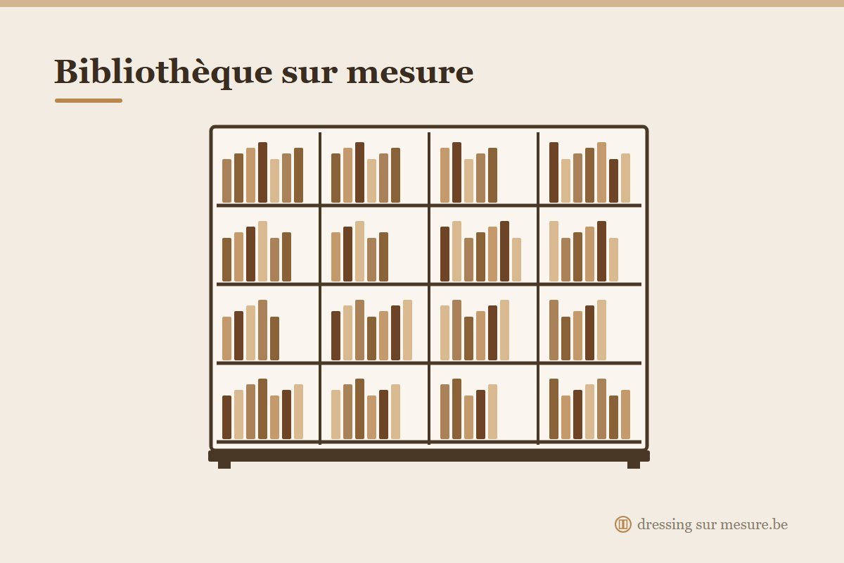 Bibliothèque sur mesure du sol au plafond avec niches ouvertes
