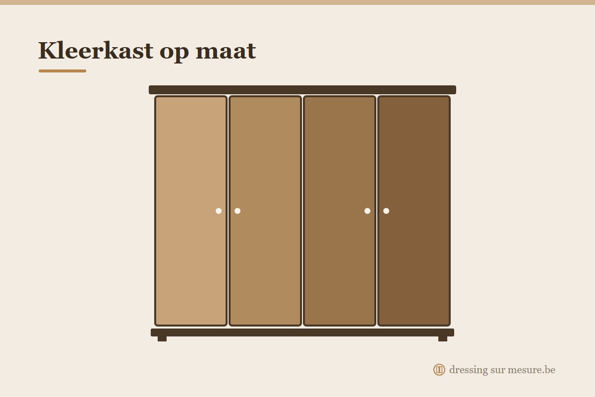 Kleerkast op maat met draaideuren en binnenindeling